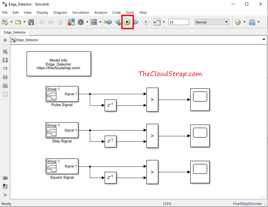 Execute the simulink model