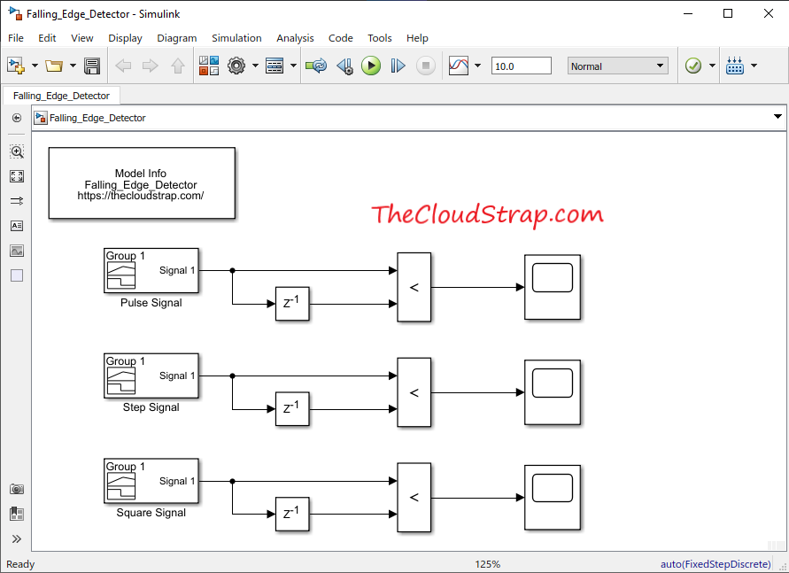 Falling Edge Detector Simulink Model