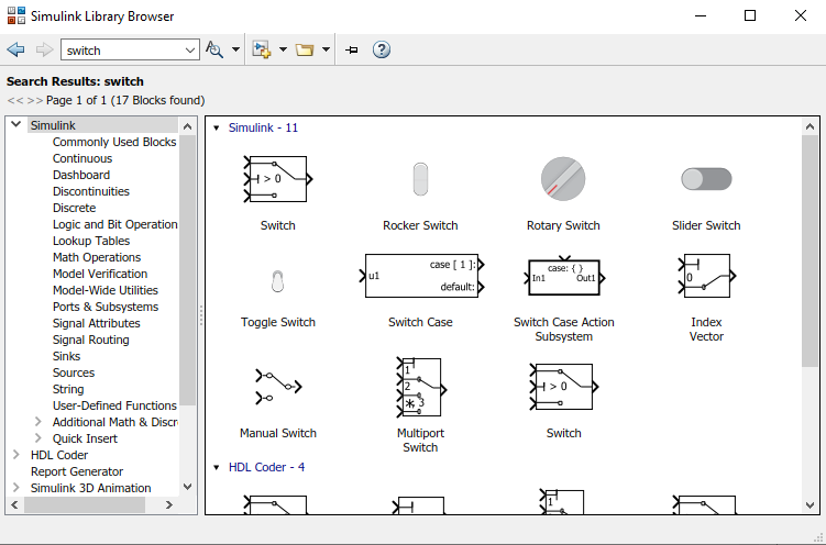 Simulink Model - Switch Block