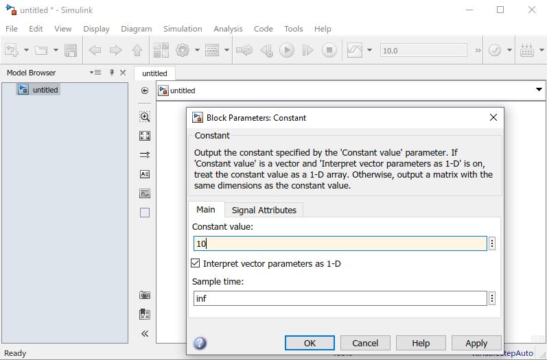 Simulink Block parameter