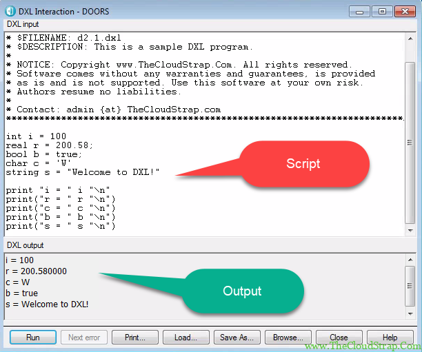 Dxl Scripting Course DOORS DXL - Basic data types » TheCloudStrap