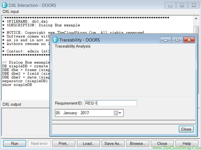 Doors Language DOORS DXL Dialog Box » TheCloudStrap