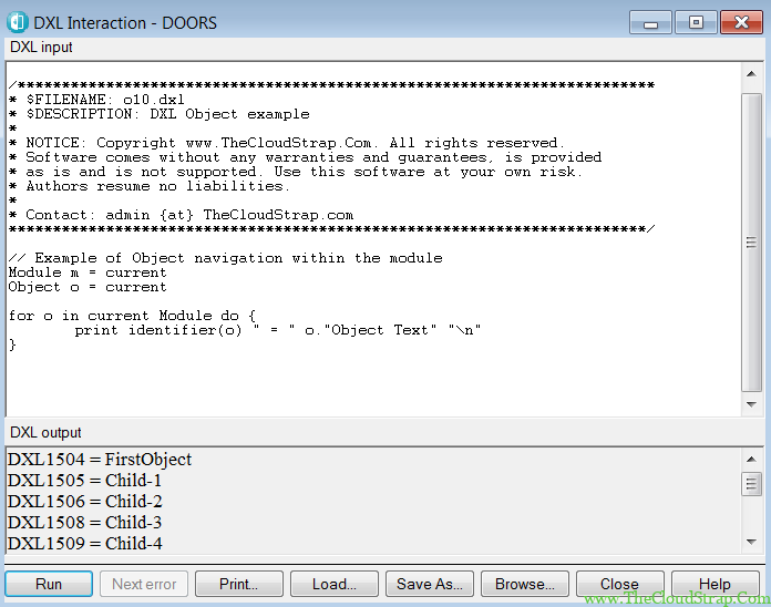 Dxl Module DOORS DXL Object Operation » TheCloudStrap